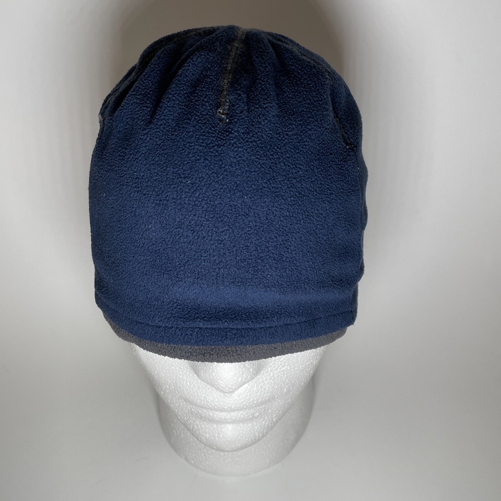 Beanie Hat Youth Polyester Blue/Gray Side Zipper